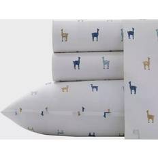 Poppy & Fritz Llamas Bed Sheet Blue (243.84x167.64)