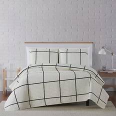 Truly Soft Kurt Windowpane Quilts Beige (228.6x172.72)