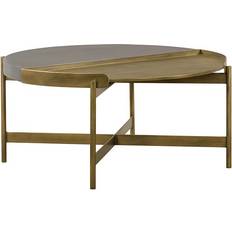 Round concrete coffee table Armen Living Dua Coffee Table 32"