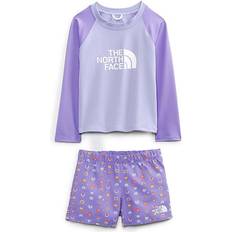 The North Face UV Clothes Children's Clothing The North Face Toddler Long Sleeve Sun Set - Pop Purple Rainbows End Print