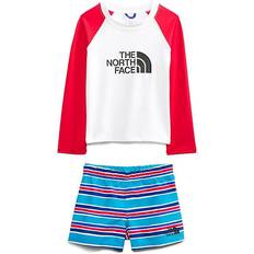 The North Face UV Clothes Children's Clothing The North Face Toddler Long Sleeve Sun Set - Meridian Blue Painted Stripe Print