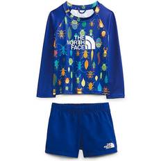 The North Face UV Clothes Children's Clothing The North Face Toddler Long Sleeve Sun Set - Bolt Blue Critter Crawl Print