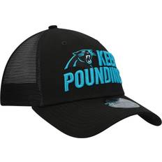 New Era Carolina Panthers Keep Pounding Trucker 9FORTY Snapback Hat Men - Black