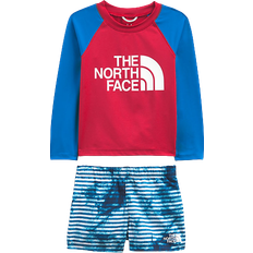 The North Face UV Clothes Children's Clothing The North Face Toddler Long Sleeve Sun Set - TNF Navy Dyed Stripe Print (NF0A53CT)