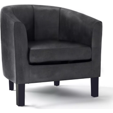 Simpli Home Austin Black Lounge Chair 29.9"