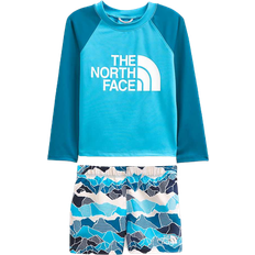 The North Face UV Clothes Children's Clothing The North Face Toddler Long Sleeve Sun Set - Banff Blue Mountain Camo Print (NF0A53CT)