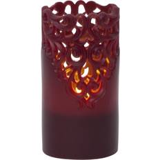 Rot Kerzen & Zubehör Star Trading Clary Blockljus röd 15cm LED-Licht