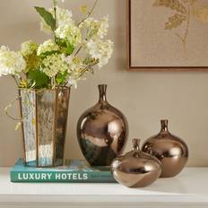 Madison Park Signature Ansen Metallic Decorative 3-piece Set, Brown One Size Vase