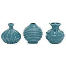 Vases on sale Litton Lane Blue Stoneware Modern Decorative (Set of 3)