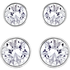 Swarovski Harley Pierced Earring Set - Silver/Transparent