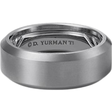 Gray Rings David Yurman Beveled Band Ring - Gray