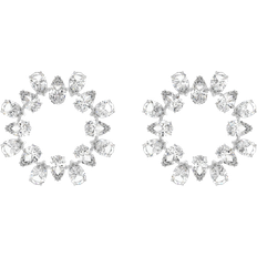 Swarovski Millenia Hoop Earrings - Silver/Transparent