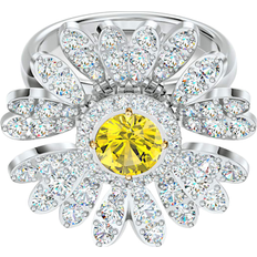 Swarovski Eternal Flower Ring - Silver/Transparent/Yellow