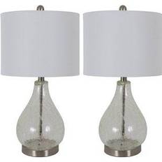 Decor Therapy Clear Crackle Table Lamp 22.5" 2