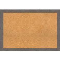 Amanti Art Rustic Plank Narrow Framed Cork Bulletin Memo Board Notice Board 39x27"