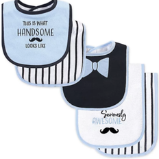 Hudson Bib and Burp Cloth Set Seriously Awesome 5-Pack