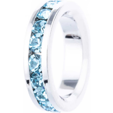 Traditions Jewelry Company Birthstone Rondelle March Charm - Silver/Aquamarine