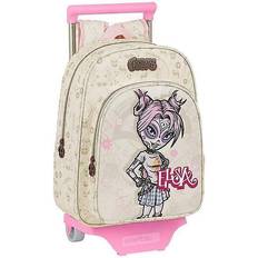 Beige - Damen Schulranzen Safta School Rucksack with Wheels 705 Catrinas Elsa