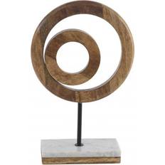 Litton Lane Brown Wooden Eccentric Rings Sculpture Decorative Item