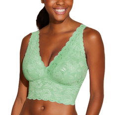 Cosabella Never Say Never Curvy Plungie Longline Bralette - Ghana Green