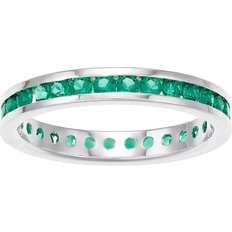 Traditions Jewelry Company Channel-Set May Birthstone Ring - Silver/Emerald