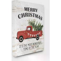 Stupell Industries Christmas Most Wonderful Time Vintage Inspired Truck Poster 30x40"