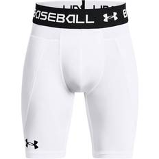 Elastane Base Layer Under Armour Boy's Utility Slider with Cup - White/Black (1367355-100)
