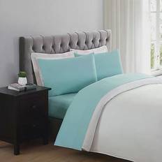 Polyester Bed Linen Truly Soft Everyday Bed Sheet Turquoise (259.08x228.6)