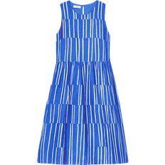 Lafayette 148 New York Cass Broken Stripe Dress - Lapis Blue