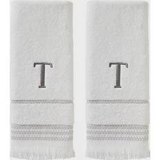 SKL Home Casual Monogram T Guest Towel White (66.04x40.64)