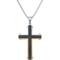 Lynx Cross Pendant Necklace - Silver/Gold/Black