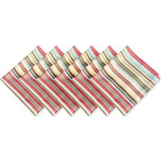DII Summer Stripe Cloth Napkin Red (50.8x50.8)