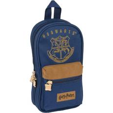 Harry Potter Backpack Pencil Case Magical Brown Navy Blue (12 x 23 x 5 cm) (33 Pieces)