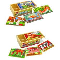 Knob Puzzles Melissa & Doug Pets & Farm Box Puzzle Bundle