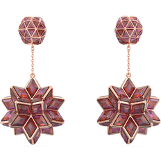 Swarovski Curiosa Geometric Cut Drop Earrings - Rose Gold/Pink