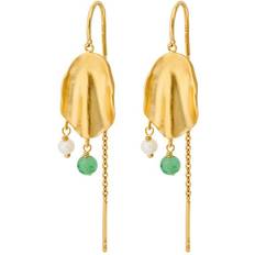 Pernille Corydon Ocean Hope Earrings - Gold/Pearl/Aventurine