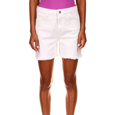 Sanctuary Women's Frayed Hem Sidewalk Denim Shorts - White