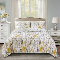 Lush Decor Adalia Quilts Gray, Yellow (233.68x223.52)