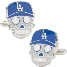 Cufflinks Inc LA Dodgers Sugar Skull Cufflinks - Silver/Blue/White