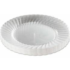 Classicware Plastic Plates, 9" Diameter, Clear, 12 Plates/Pack Dessert Plate