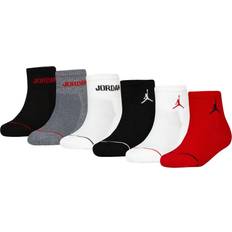 Girls Socks Children's Clothing Nike Boy's Jordan Ankle Socks 6-pack - Gym Red/Black ( BJ0342G-RK2)