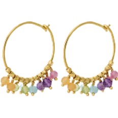 Pernille Corydon Rainbow Hoops - Gold/Multicolour