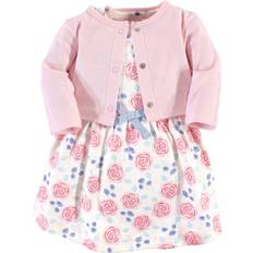 Touched By Nature Organic Cotton Dress & Cardigan - Pink Rose (10167715)