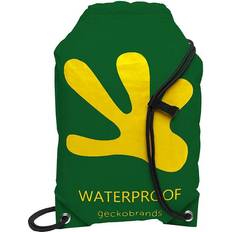 Gecko Drawstring Waterproof Backpack - Hunter Green/Yellow