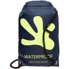 Gecko Drawstring Waterproof Backpack - Navy/Neon Green