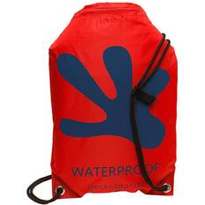 Gecko Drawstring Waterproof Backpack - Red/Navy