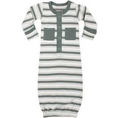 L'ovedbaby Organic Gown - Seafoam Stripe (OR442ssf)