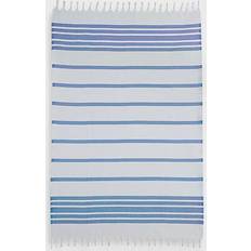 Linum Home Textiles Herringbone Fouta Bath Towel Blue (175.26x96.52)