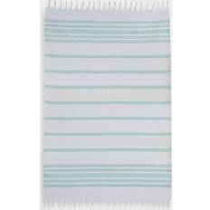 Linum Home Textiles Herringbone Fouta Bath Towel Blue (175.26x96.52)