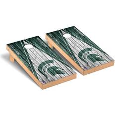 NCAA Michigan State University Weathered Triangle Pattern Cornhole Set